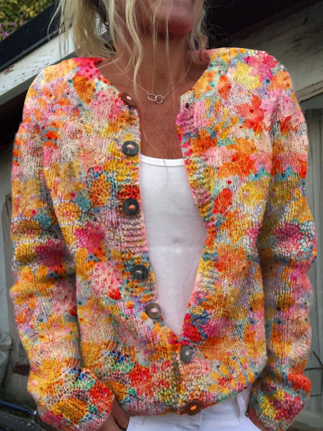 Charlotte | Casual cardigan with floral print
