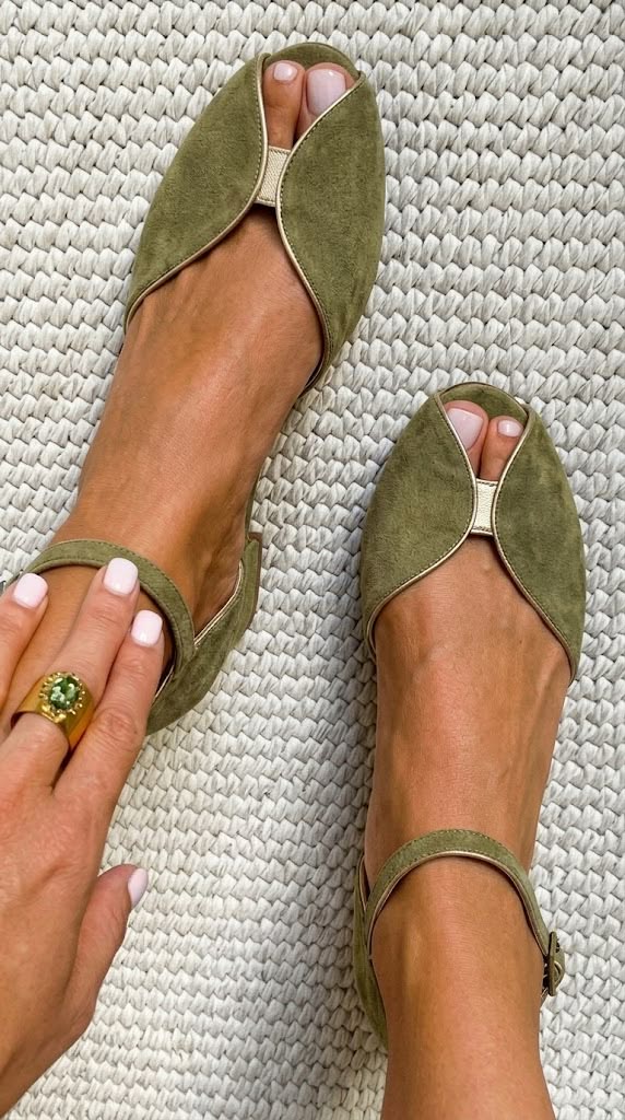 "Olivia | Stylish Sage Green Sandals"