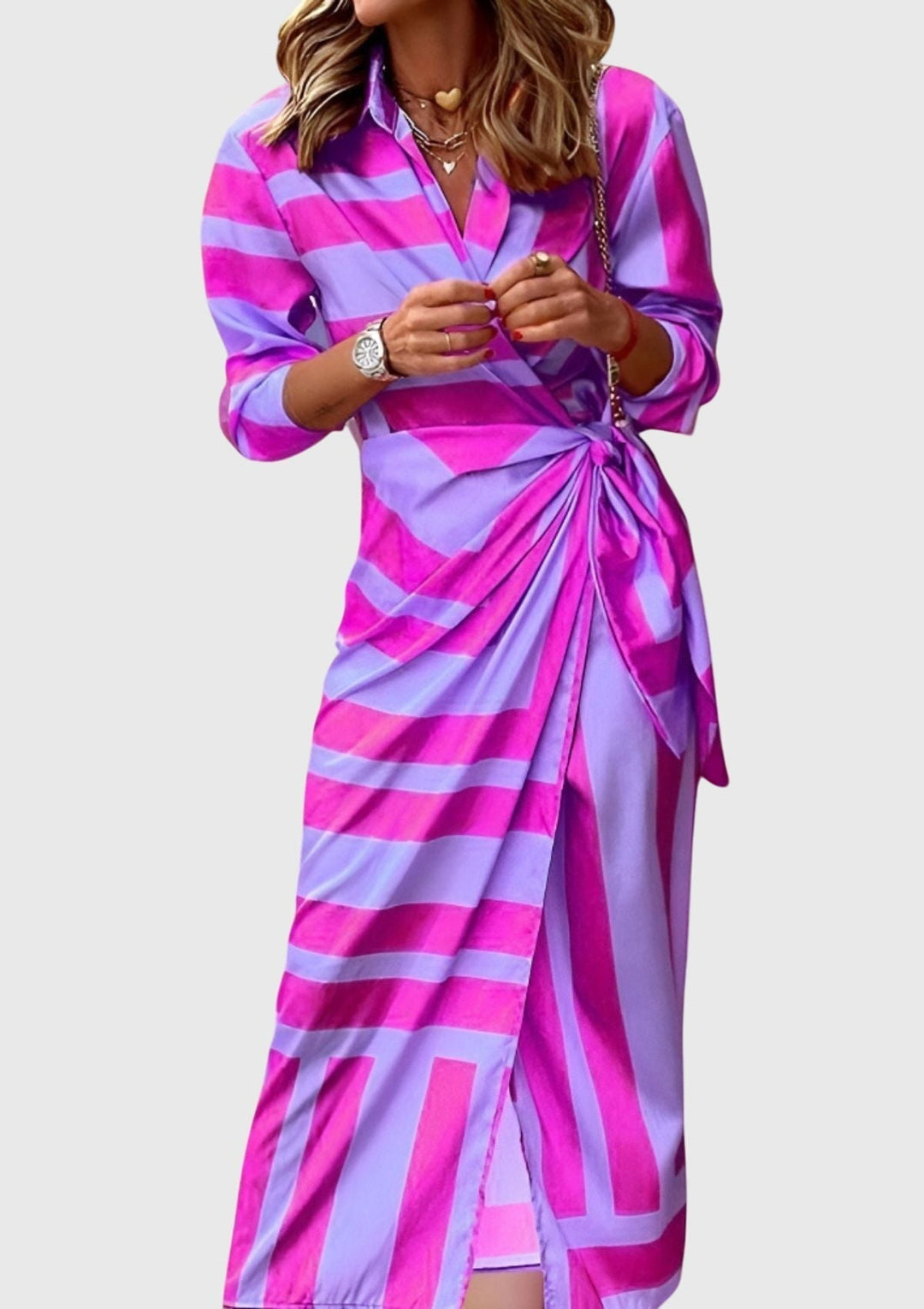 Mijntje | Elegant Wrap Dress with Print