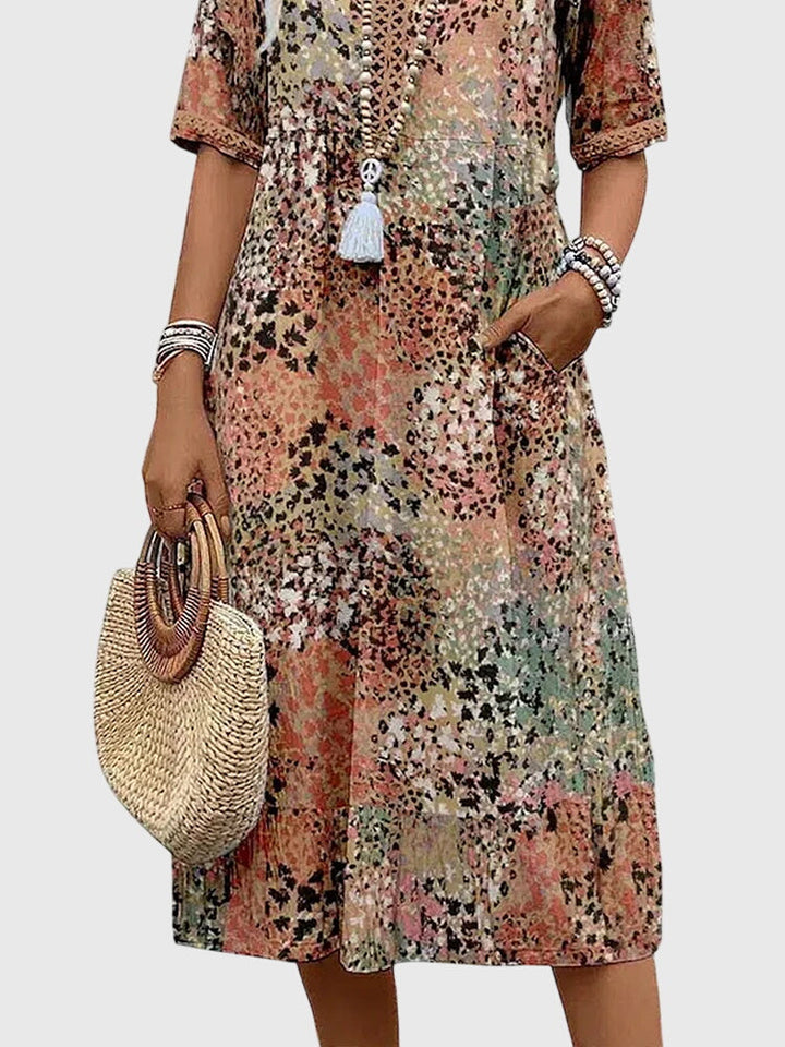 Anouk | Elegant Midi Floral Dress