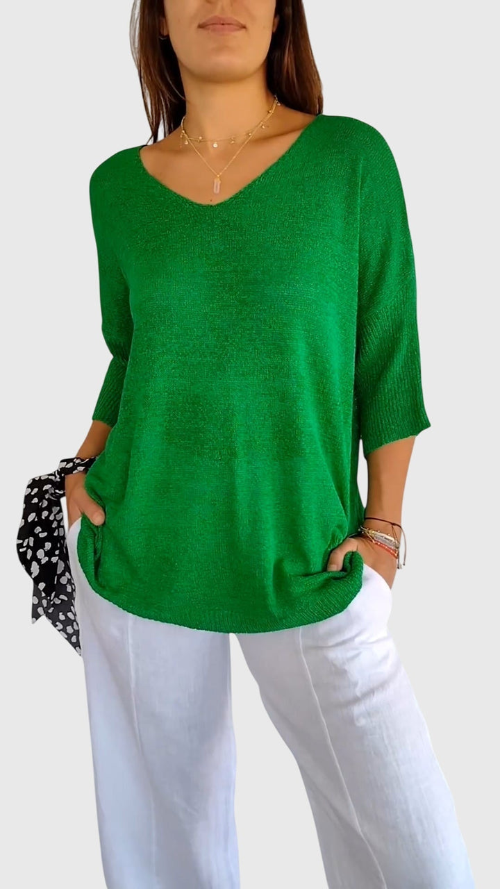 Caroline | Elegant Top with V-Neck
