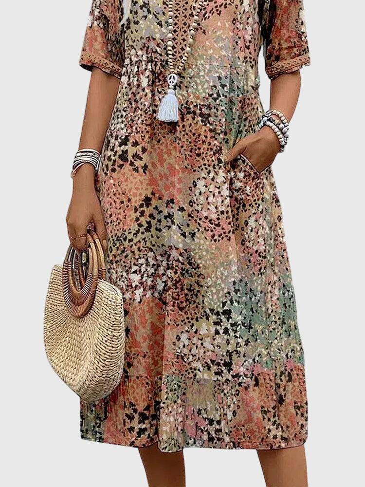Sophie | Elegant Midi Floral Dress