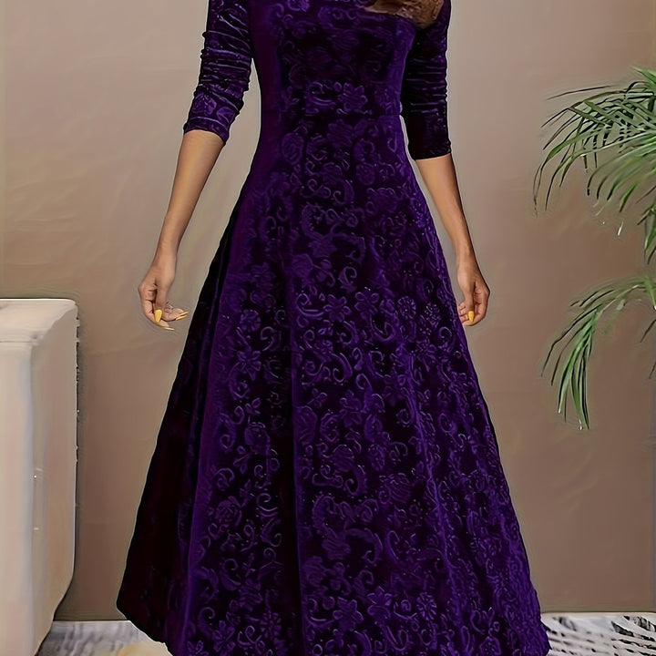Isa | Elegant Maxi Dress with Pattern
