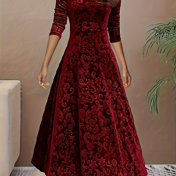 Isa | Elegant Maxi Dress with Pattern