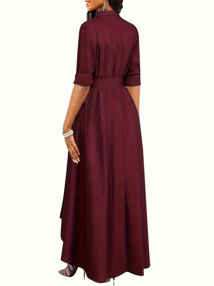 Nynke | Perfect Maxi Button Dress for Parties
