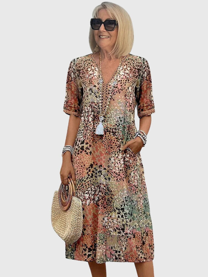 Sophie | Elegant Midi Floral Dress
