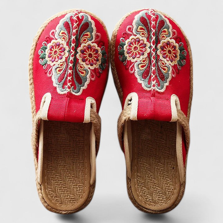 Hennie | Handmade Comfortable Floral Mules