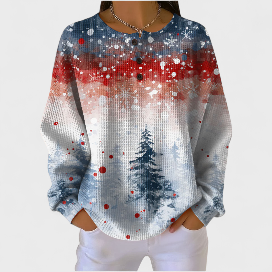 Jasmine | Christmas Sweater with Soft Pinecone Pattern