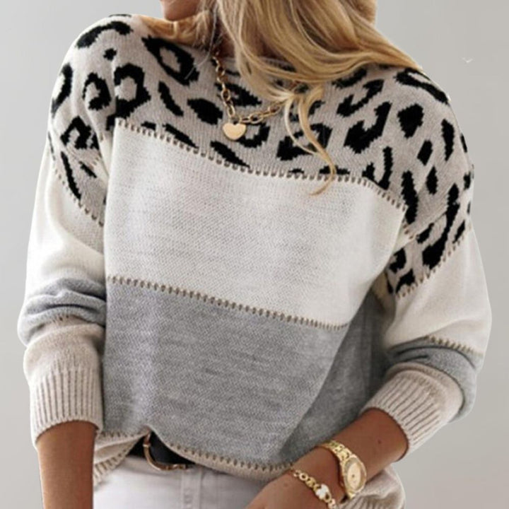 Senna | Sweater and Knit with Leopard Accent
