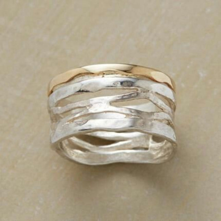 Vintage gold and silver ring