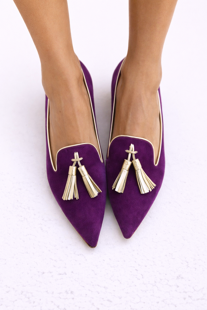 Portia - Boho Slip-Ons with Fringes