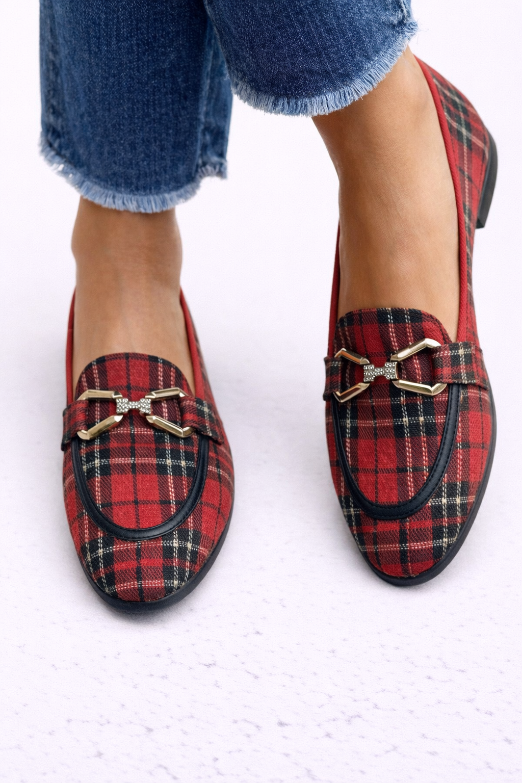 Rowan - Golden Checkered Moccasins