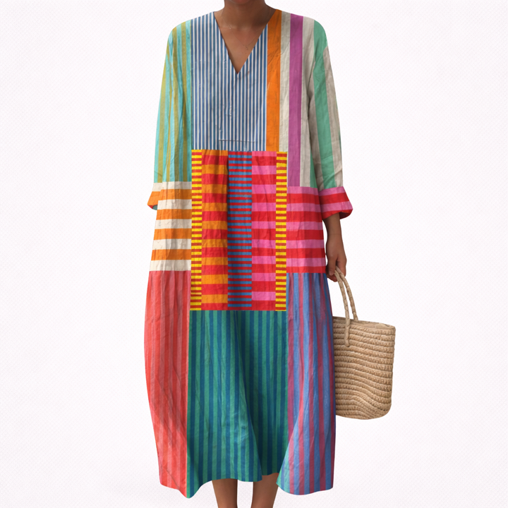 Alix - Flattering Printed Summer Dress