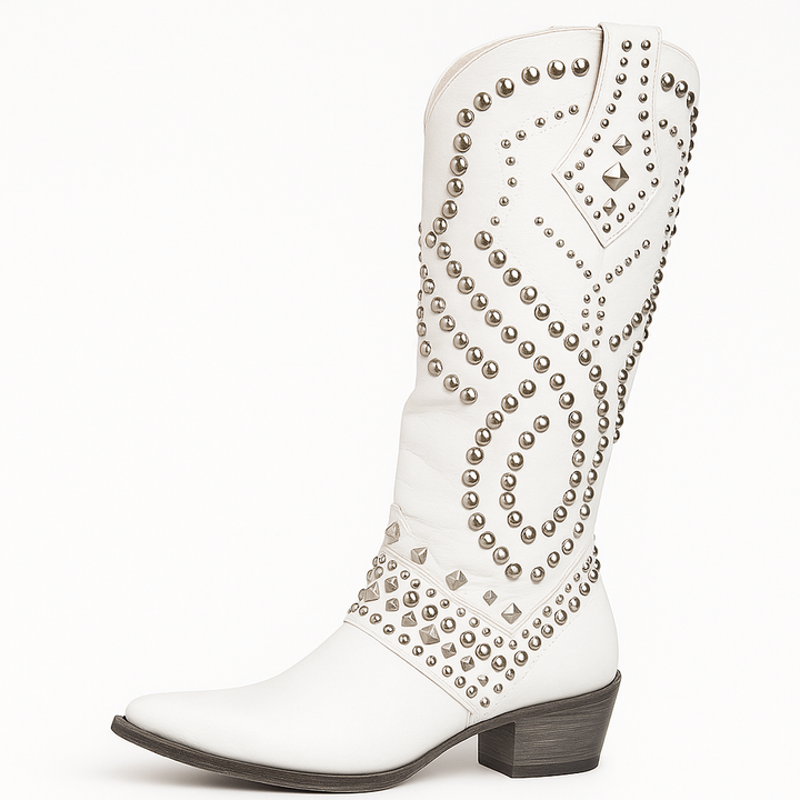Marjolein | High Western Boots with Studs