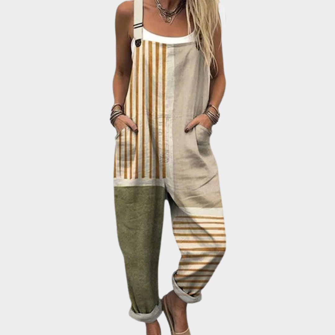 Juliette | natural striped, bright and refined dress
