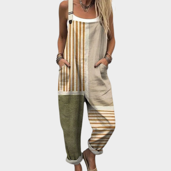 Juliette | natural striped, bright and refined dress
