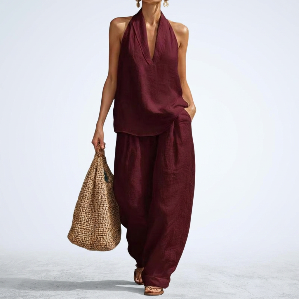 Hildegard | Two-Piece Woven Linen Set