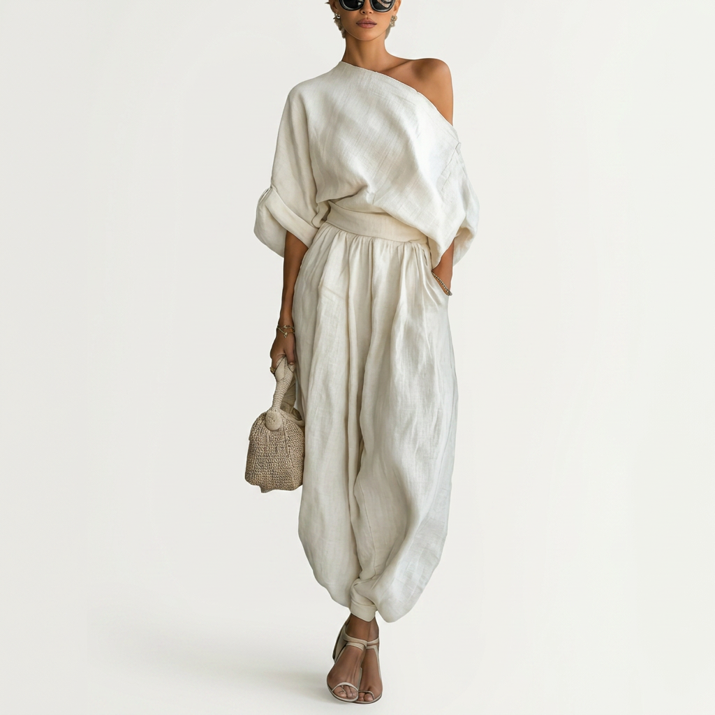 Helene | Two-piece set with off-shoulder top