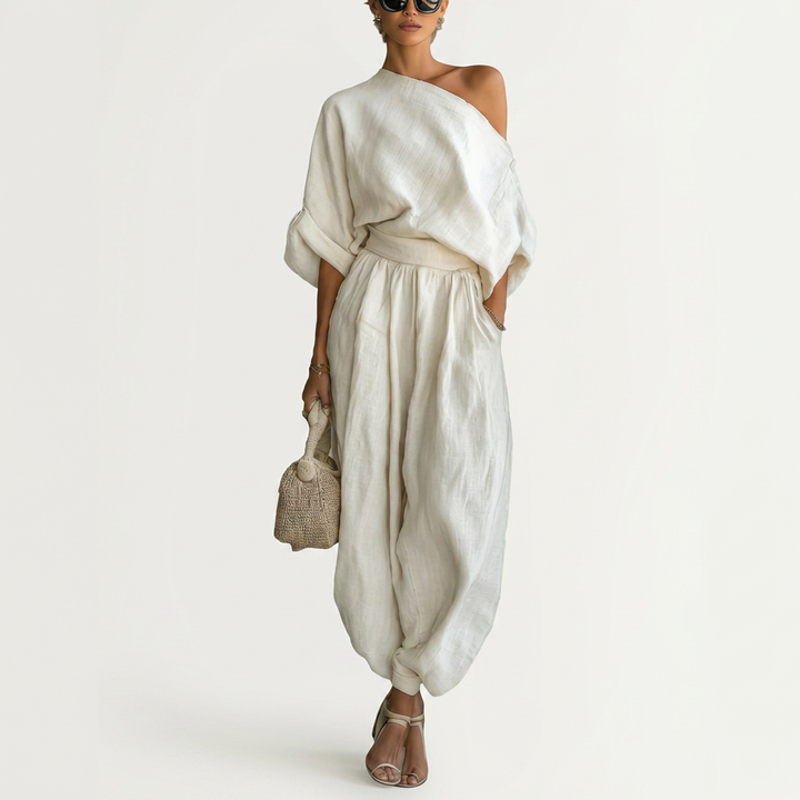 Helene | Two-piece set with off-shoulder top
