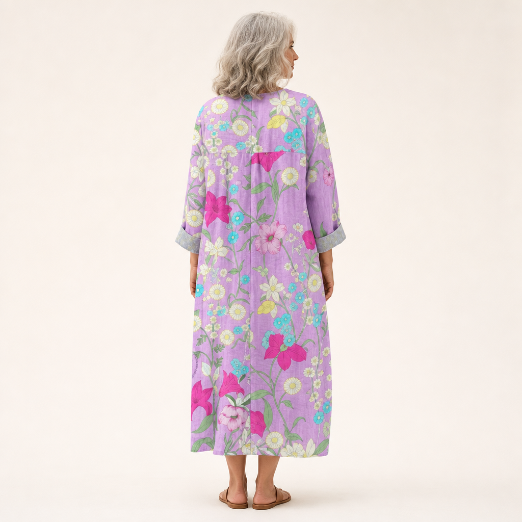 Elise - Flattering Printed Summer Dress
