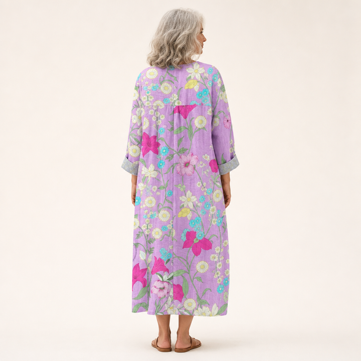 Elise - Flattering Printed Summer Dress