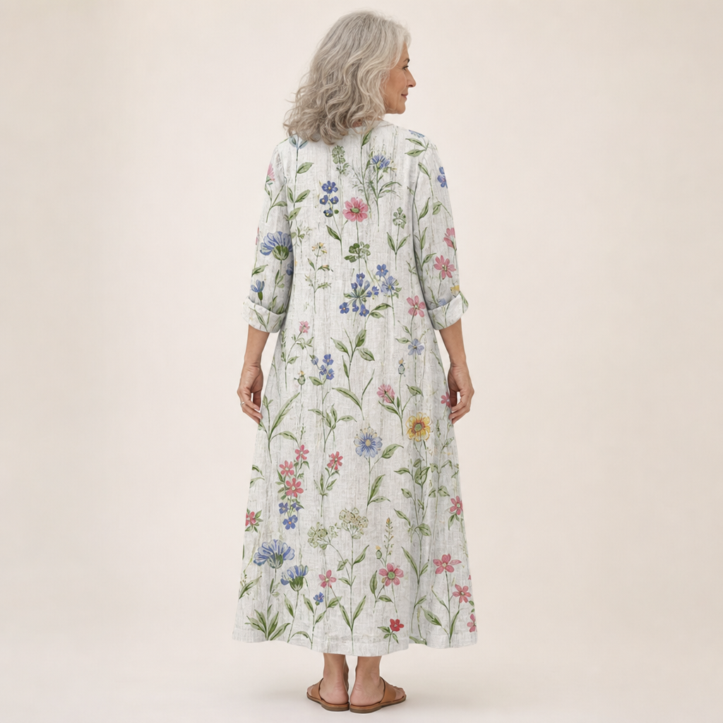 Doriane - Flattering Printed Summer Dress