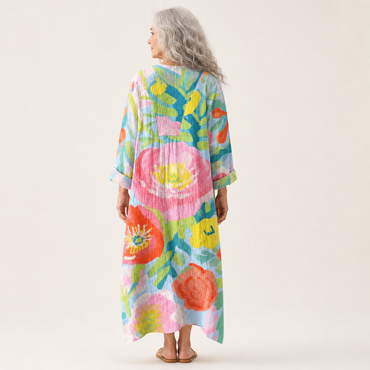 Jules - Flattering Printed Summer Dress
