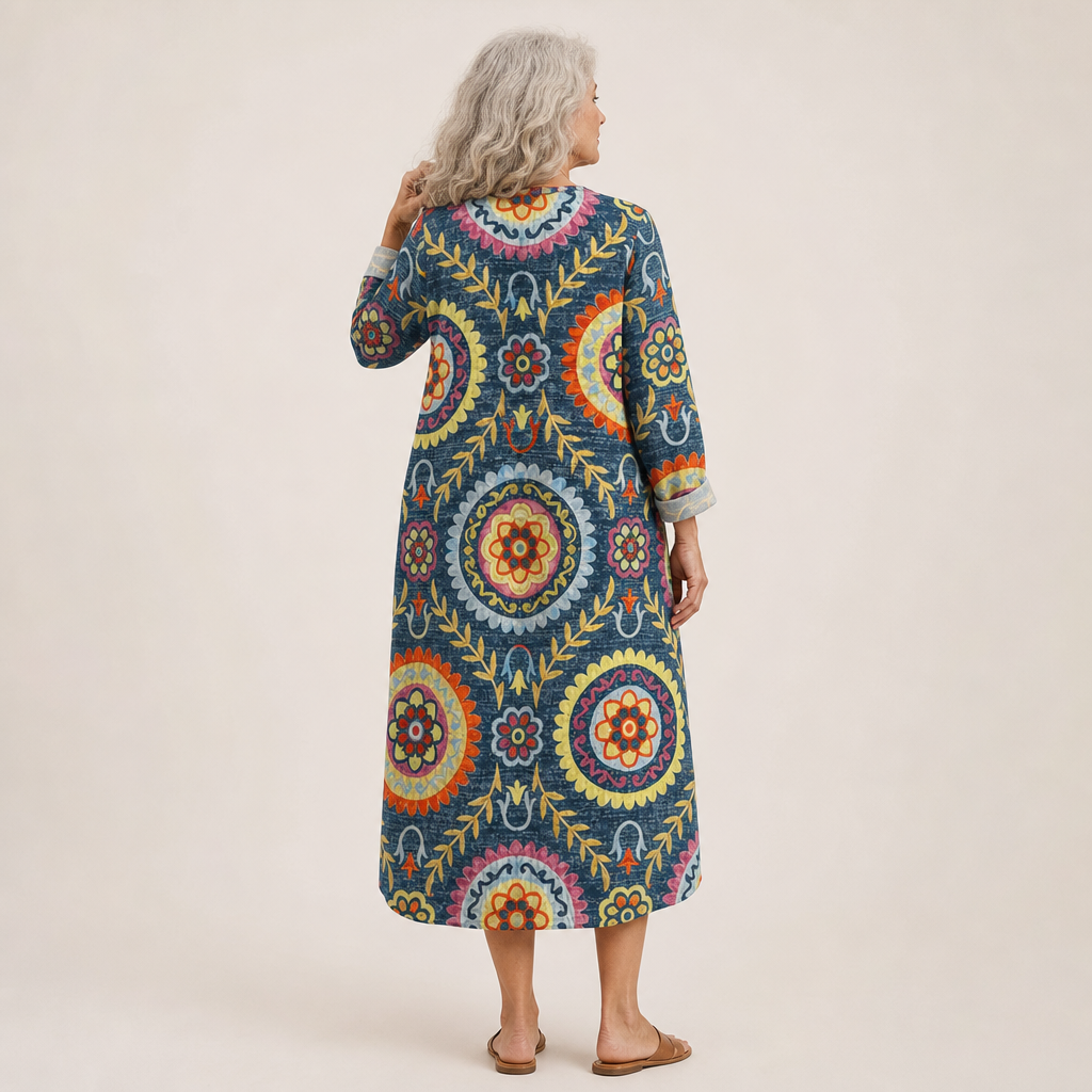 Amélie - Flattering Printed Summer Dress
