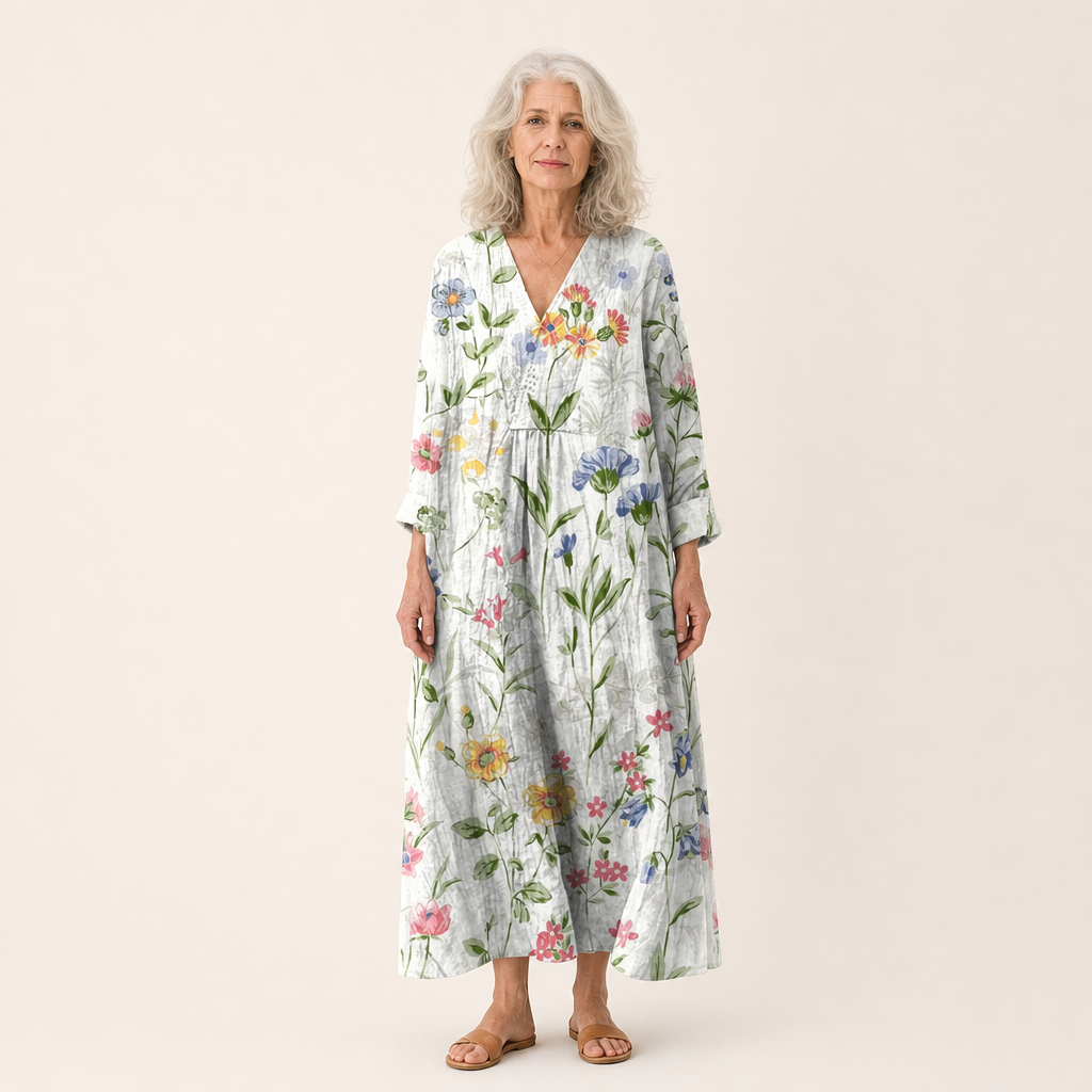 Doriane - Flattering Printed Summer Dress