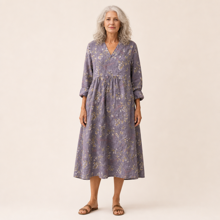Lino - Flattering Printed Summer Dress