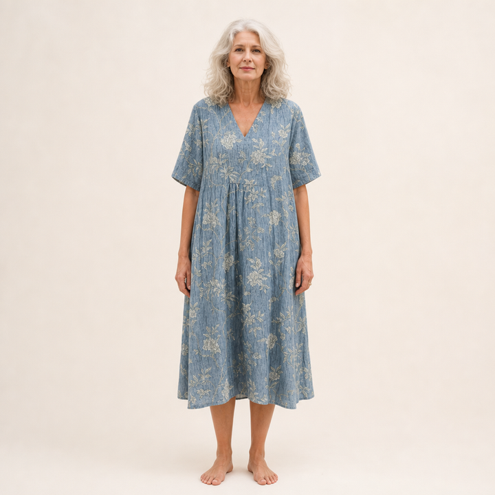 Geneviève - Flattering Printed Summer Dress