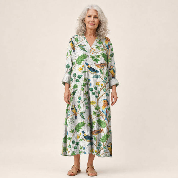 Valentine - Flattering Printed Summer Dress