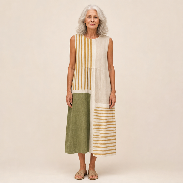 Zélie - Comfortable Summer Dress Without Sleeves