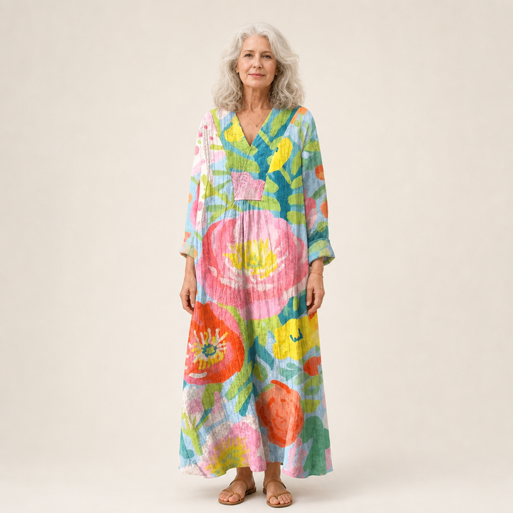 Jules - Flattering Printed Summer Dress