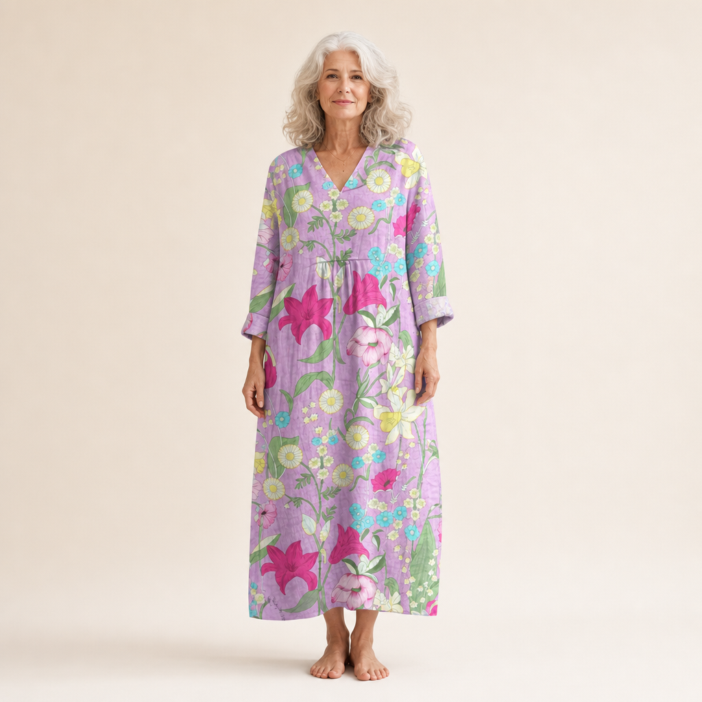 Elise - Flattering Printed Summer Dress
