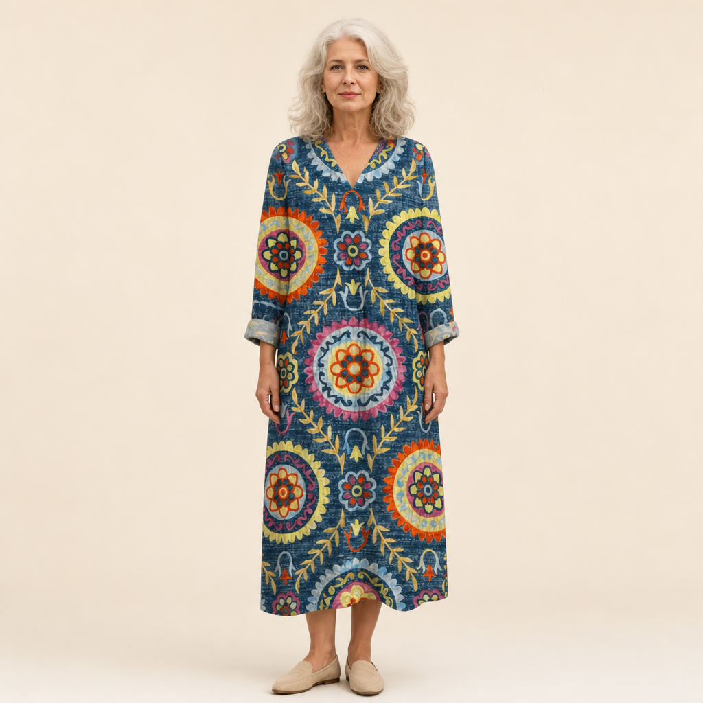Amélie - Flattering Printed Summer Dress