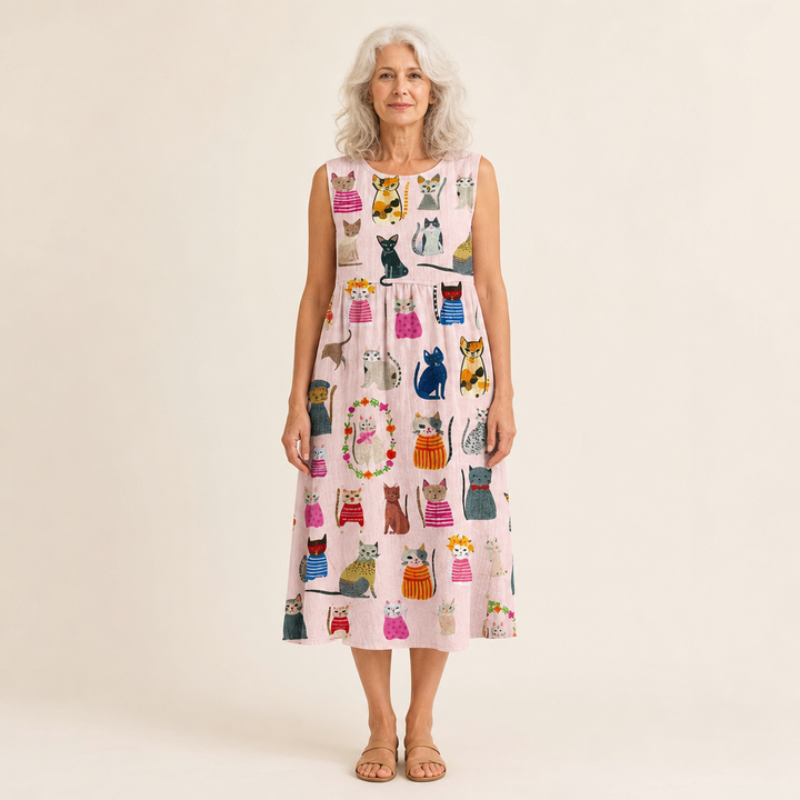 Océane - Comfortable Summer Dress Without Sleeves