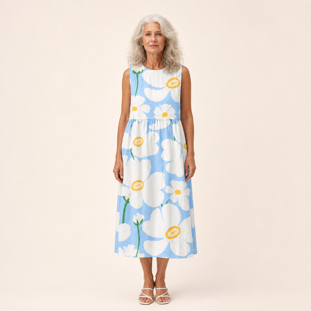Loïc - Comfortable Summer Dress Without Sleeves