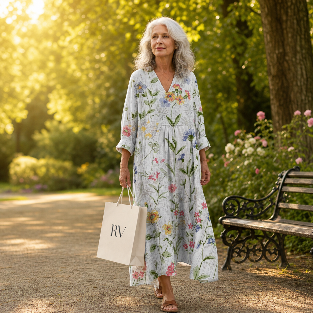 Doriane - Flattering Printed Summer Dress