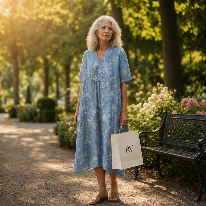 Geneviève - Flattering Printed Summer Dress