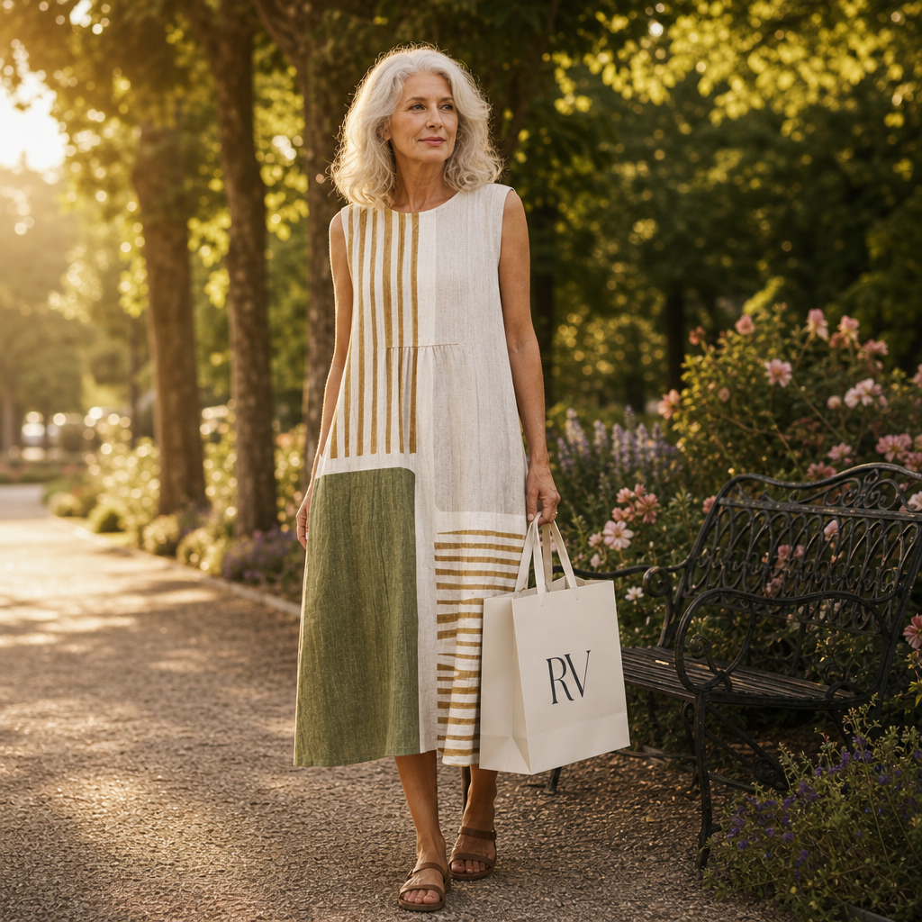 Zélie - Comfortable Summer Dress Without Sleeves