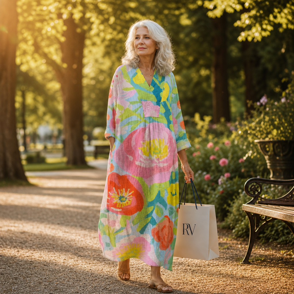 Jules - Flattering Printed Summer Dress