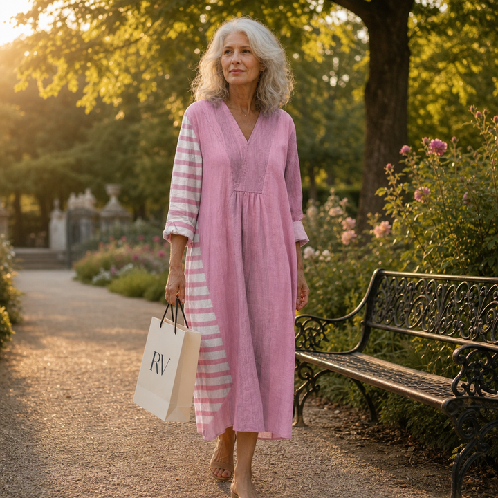 Nadine - Flattering Printed Summer Dress