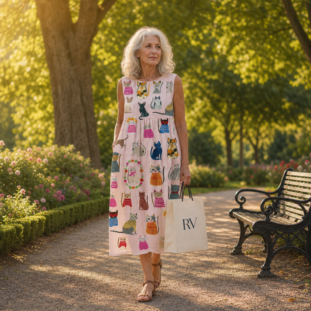 Océane - Comfortable Summer Dress Without Sleeves