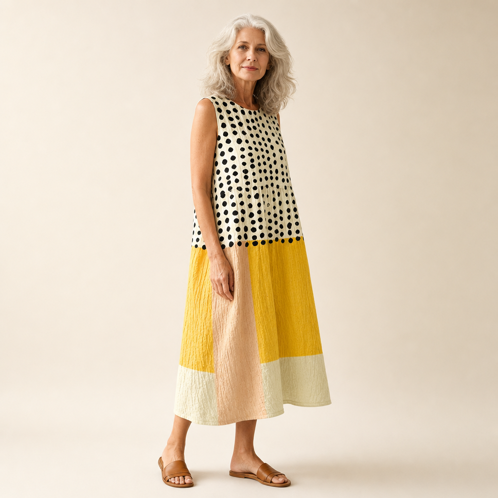 Sybille - Comfortable Summer Dress Without Sleeves