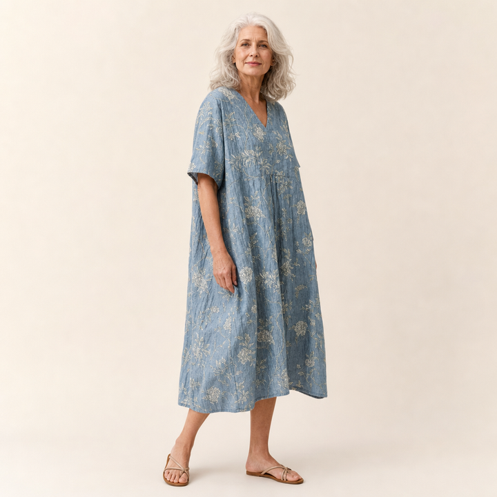 Geneviève - Flattering Printed Summer Dress