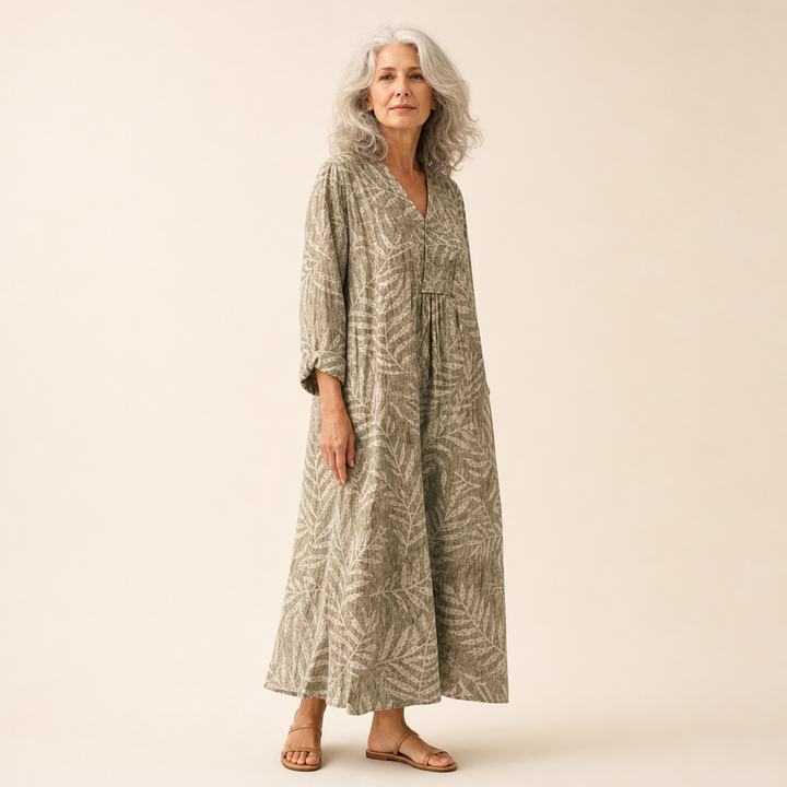 Camille - Flattering Printed Summer Dress