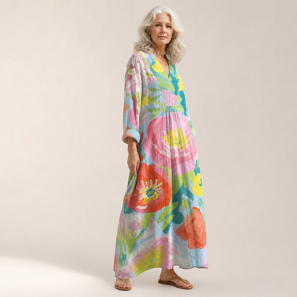 Jules - Flattering Printed Summer Dress