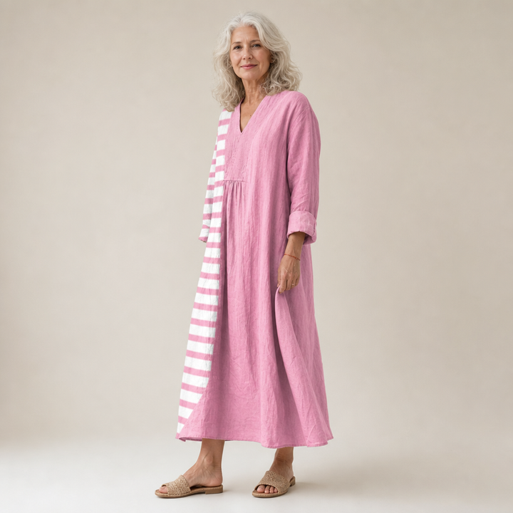 Nadine - Flattering Printed Summer Dress