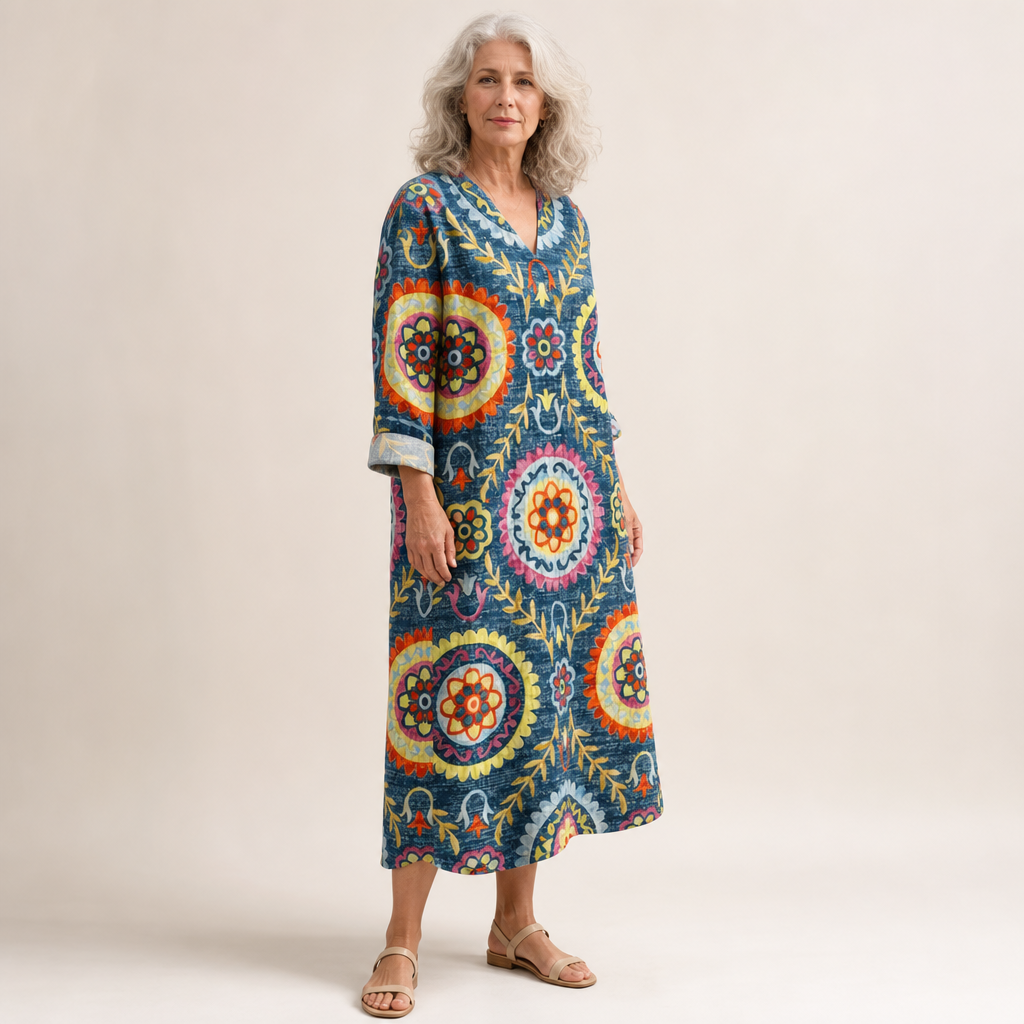 Amélie - Flattering Printed Summer Dress